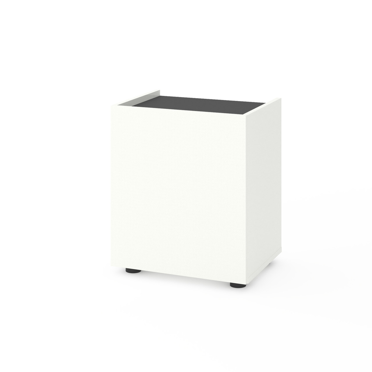 Приліжкова тумба Metkas Home B028U, 450×350×530 мм, ЛДСП, Білий сніг-Антрацит (MB028UWA), фото 1