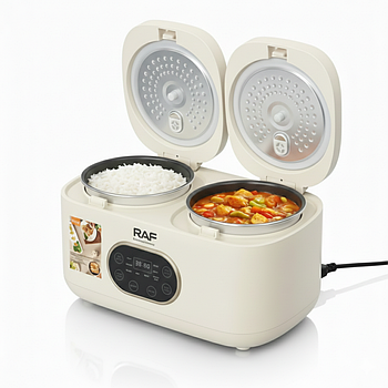 Мультиварка на 2 чаші(1л + 1л), 400 + 400 Вт, R5419 / Рисоварка / Електрична мультиварка / Мультиварка з антипригарним покриттям