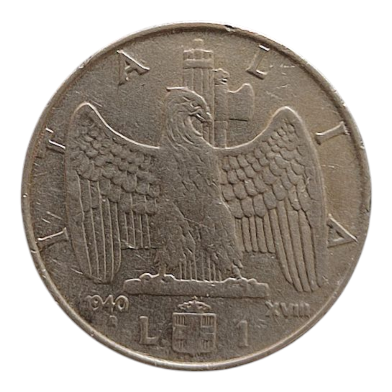 Італія 1 ліра, 1940 Немагітна, фото 1