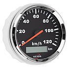 Спідометр імпульсний ECMS CMS3-BS-120KL (0-120 км/год) з лічильником мотогодин, 85 мм, чорний