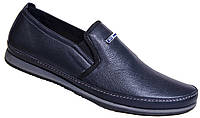 Мужские туфли "Strado". темно-синие Натуральная кожа