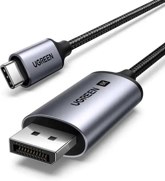 Кабель USB-C to DisplayPort UGREEN 8K 60Hz, HDR, 32.4 Gbps, 2 м, фото 1