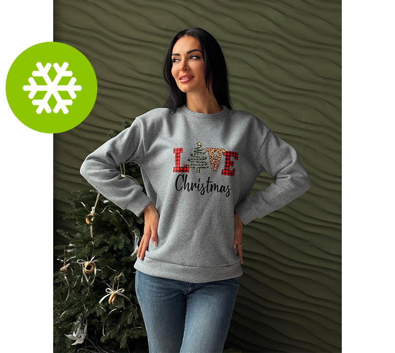 Жіночий світшот зі святковим принтом "Festival" оптом | Батал, фото 1