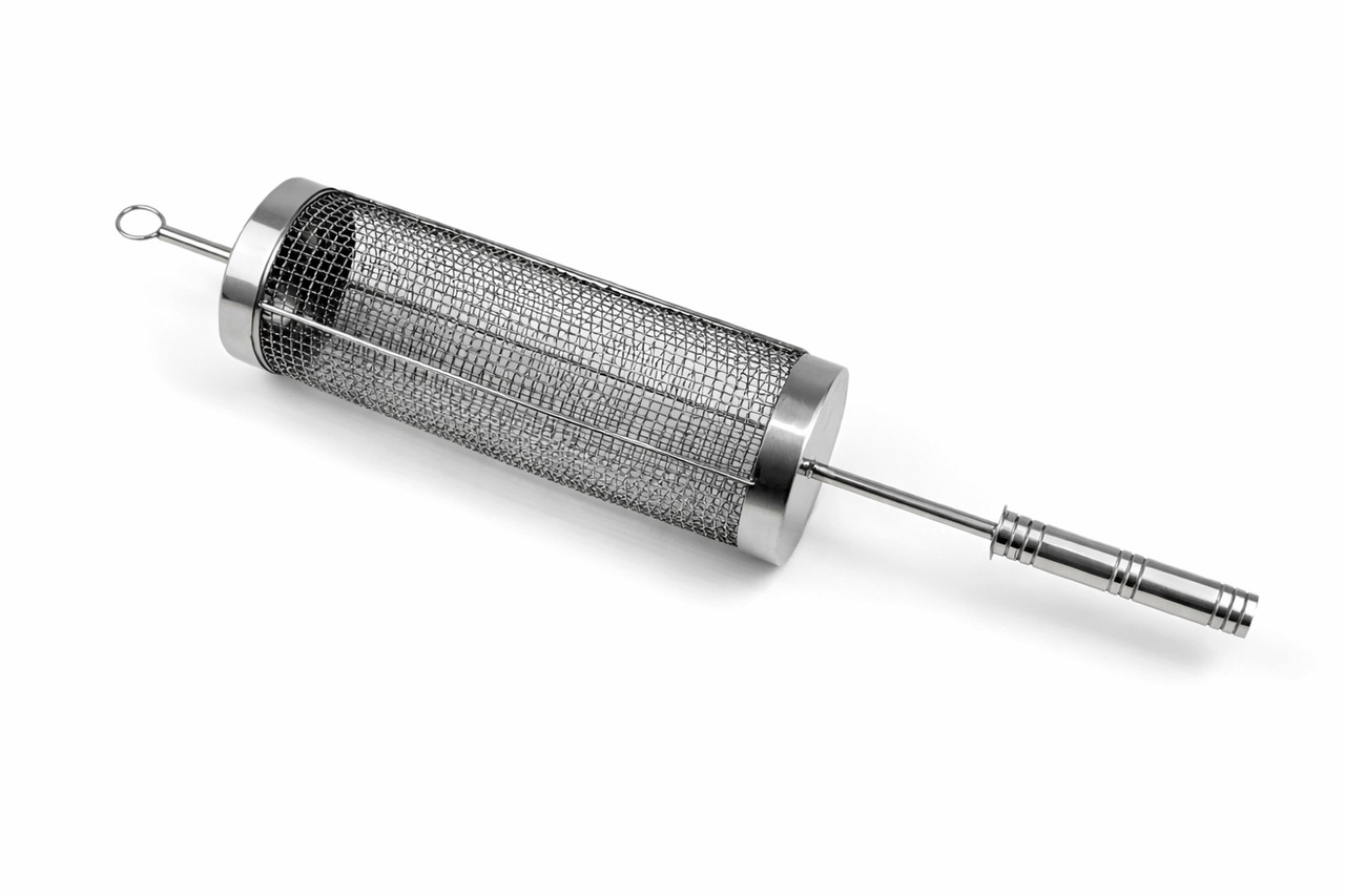 Решітка для гриля фритюру циліндрична з нержавіючої сталі з ручкою 33х10см., фото 1