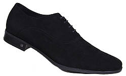 Замшеві чоловічі туфлі "Mida". Чорні