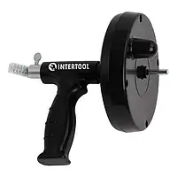 Трос для чищення труб на бобіні Intertool 6мм x 4м шпиндель для дрилі