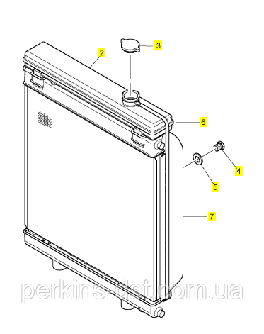 MN422830 Радиатор для двигателя генератора FG Wilson, фото 1
