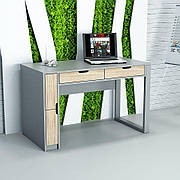 Комп'ютерний стіл БАНКС (1200x600x750) Сірий/Дуб Сонома Гамма стиль