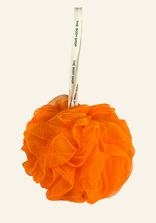 Мочалка для душу помаранчева The Body Shop, фото 1