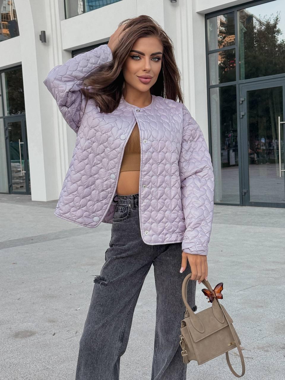 Куртка жіноча стьобана утеплювач силікон 100 (Норма), фото 1