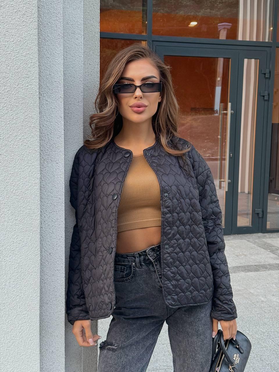 Куртка жіноча стьобана утеплювач силікон 100 (Норма), фото 1