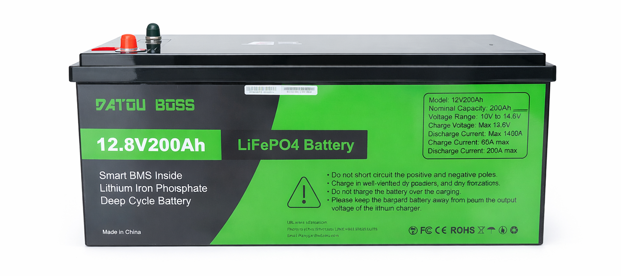 Акумулятор LiFePO4 12,8V 200Ah BMS 8000+ циклів зарядки (літій-залізо-фосфатний)
