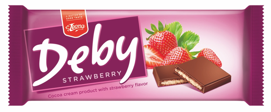 Плитка кондитерська зі смаком какао та полуниці 90г ТМ Leona, фото 1