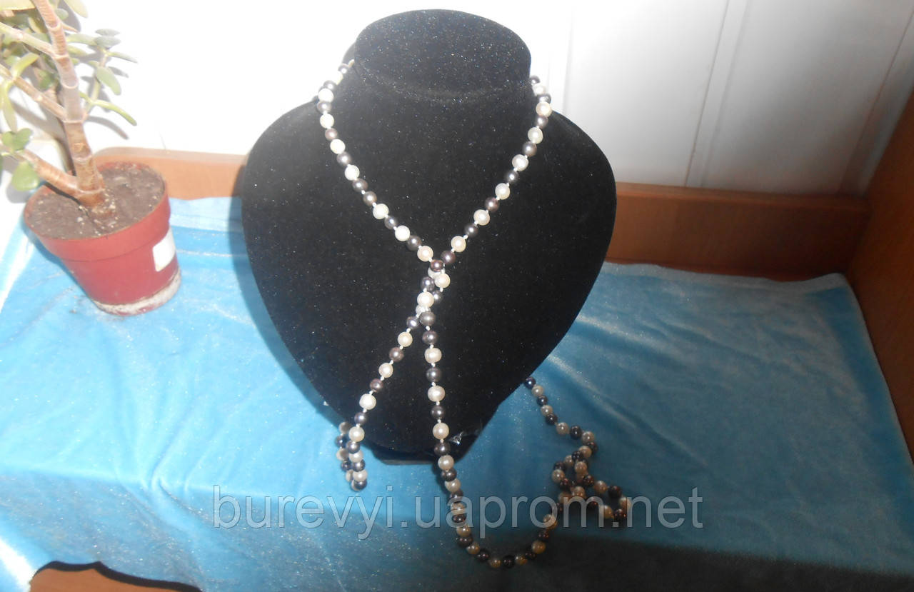 Бусы Из Черного Жемчуга "Длинные" — Купить Недорого на Bigl.ua (494987247)