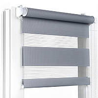 Ролети День Ніч Сірі на Вікна Рулонні Штори та Жалюзі День-Ніч