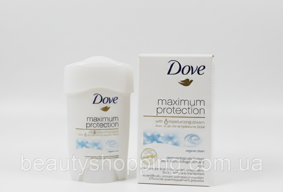 Dove Maximum Protection Original Clean кремовий дезодорант антиперспірант, фото 1