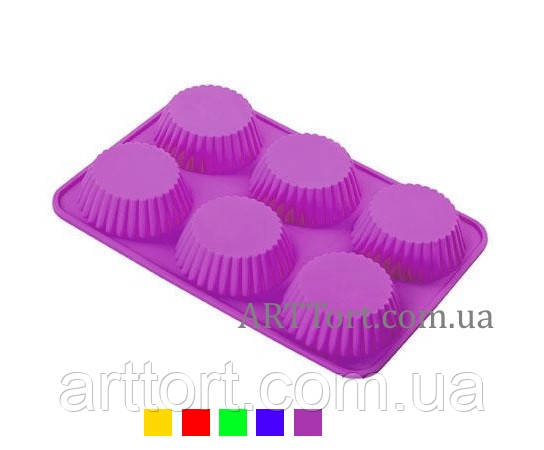 Силіконова форма для випічки кошиків, кексів, фото 1