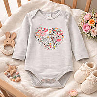 Дитячий боді з довгим рукавом для дівчинки Disney Baby 62-68 см (2-6М)