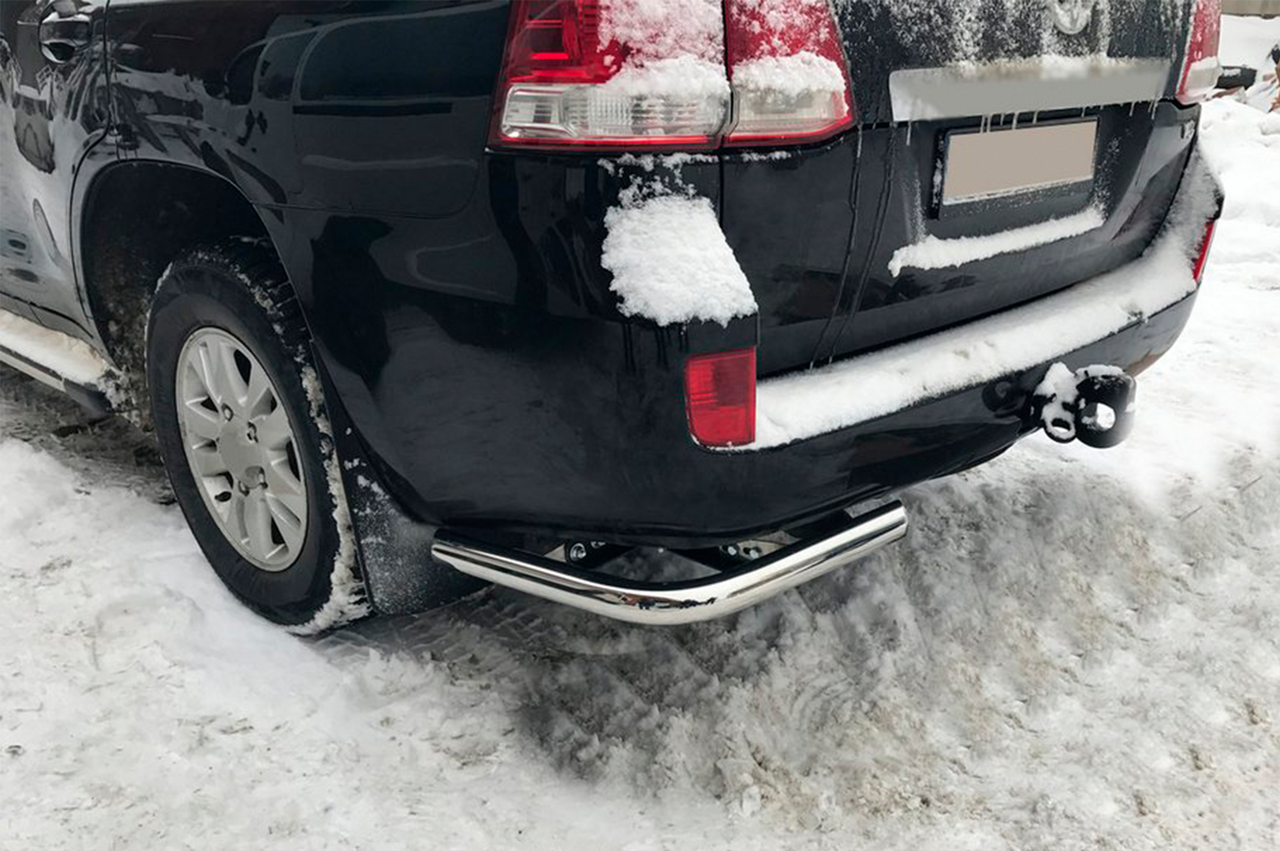 Задні куточки AK003 (2 шт., нерж) для Toyota Land Cruiser 200 2007-2021 рр, фото 1