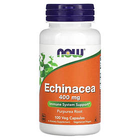Ехінацея, 400 мг, Echinacea, Now Foods, 100 вегетаріанських капсул