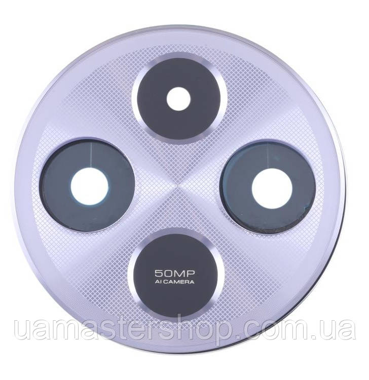 Скло камери Xiaomi Redmi 14C без рамки маленькі + велике фіолетового кольору комплект 3, фото 1