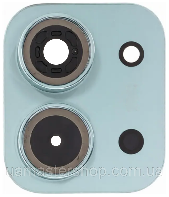 Скло камери Xiaomi Redmi 15C 4G з рамкою зеленого кольору Mint Green, фото 1