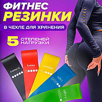 Фітнес в домашніх умовах Fit, Гумки для фітнесу різного ступеня, Фітнес гумки 5 в 1 US-18