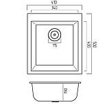Гранітна мийка для кухні Platinum 4150 SOKIL матова (топаз), фото 2