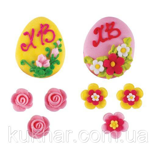 Набір пасхальний "Яйце ХВ з квітами", фото 1