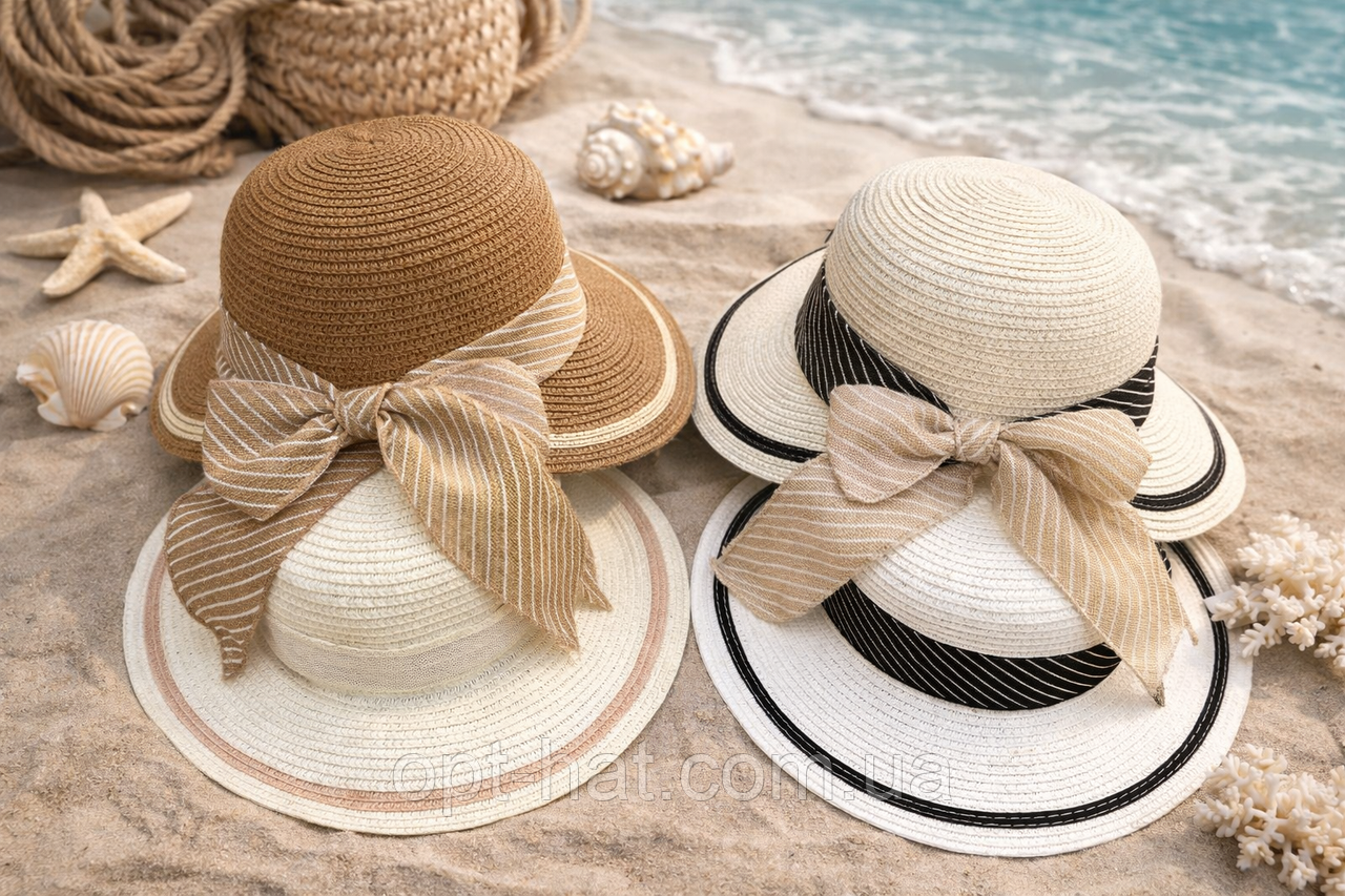 Капелюх «Літня смужка» — жіночі капелюхи гуртом, фото 1