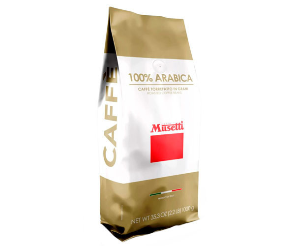 Кава в зернах Musetti Caffe Arabica 100% 1 кг Мазетті Італія Арабіка, фото 1