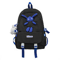 Рюкзак для подростков с карманом для ноутбука удобный стильный для учебы и активного отдыха черный SPICY