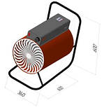 Електричний тепловентилятор Warmly ТВ-1,5 230 В, фото 9