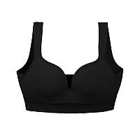 Жіночий 3D топ із пушапом-ефектом глибокого декольте чорний комфортний для повсякденного носіння M SPICY