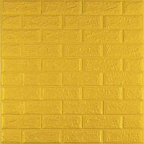 3D панель самоклеюча 700х770х5мм цегла Жовтий (010-5) SW-00000146