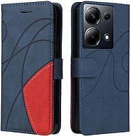 Чехол XINNI для телефона Xiaomi Poco M6 Pro 4G/Redmi Note 13 Pro 4G, кожаный чехол-флип с PU/TPU, с защитой от падений