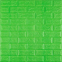 3D панель самоклеюча 700х770х5мм цегла Зелений (013-5) SW-00000149