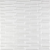 3D панель самоклеюча кладка 770х700х5мм Біла (031) SW-00000167