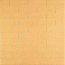 3D панель самоклеюча 700х770х3мм цегла Жовто-пісочна (009-3) SW-00000229