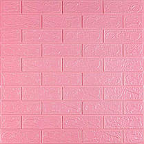 3D панель самоклеюча 700х770х3мм цегла Рожевий (004-3) SW-00000231