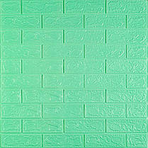 3D панель самоклеюча 700х770х3мм цегла М'ята (012-3) SW-00000233