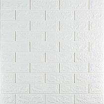 3D панель самоклеюча 690х780х5мм цегла Білий (001-5) SW-00000029