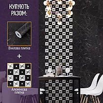 Самоклеюча алюмінієва плитка 300х300х3мм Срібна із золотом шахівниця SW-00001827