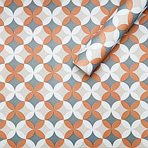 Самоклеюча плівка 0,45х10м х 0,07мм Помаранчові квіти SW-00001220