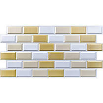 Декоративна ПВХ панель 960х480х4мм Біло-бежева клінкерна цегла SW-00001430