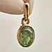 Кулон срібний із позолотою з природним зеленим гранатом цаворитом гроссуляром Підвіска рідкісний гранат овал, фото 4