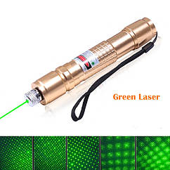 Професійна лазерна Ліхтар-указка зелений HJ-305, 5 насадок