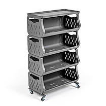 Стелаж універсальний для зберігання чотириярусний 60х30х77см SW-00002260