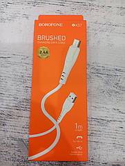Кабель USB - micro usb Borofone BX37, 2.4 А білий, 1м BX37