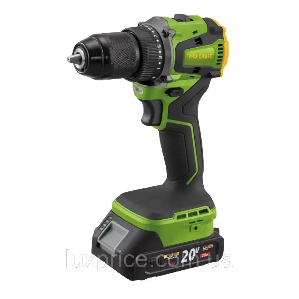 Шуруповерт акум. PROCRAFT PA-20 LI (1АКБ та зар.пристр.)LuxPrice, фото 1